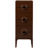 WOOOD - Merge ladekast 6 lades bruin/rood