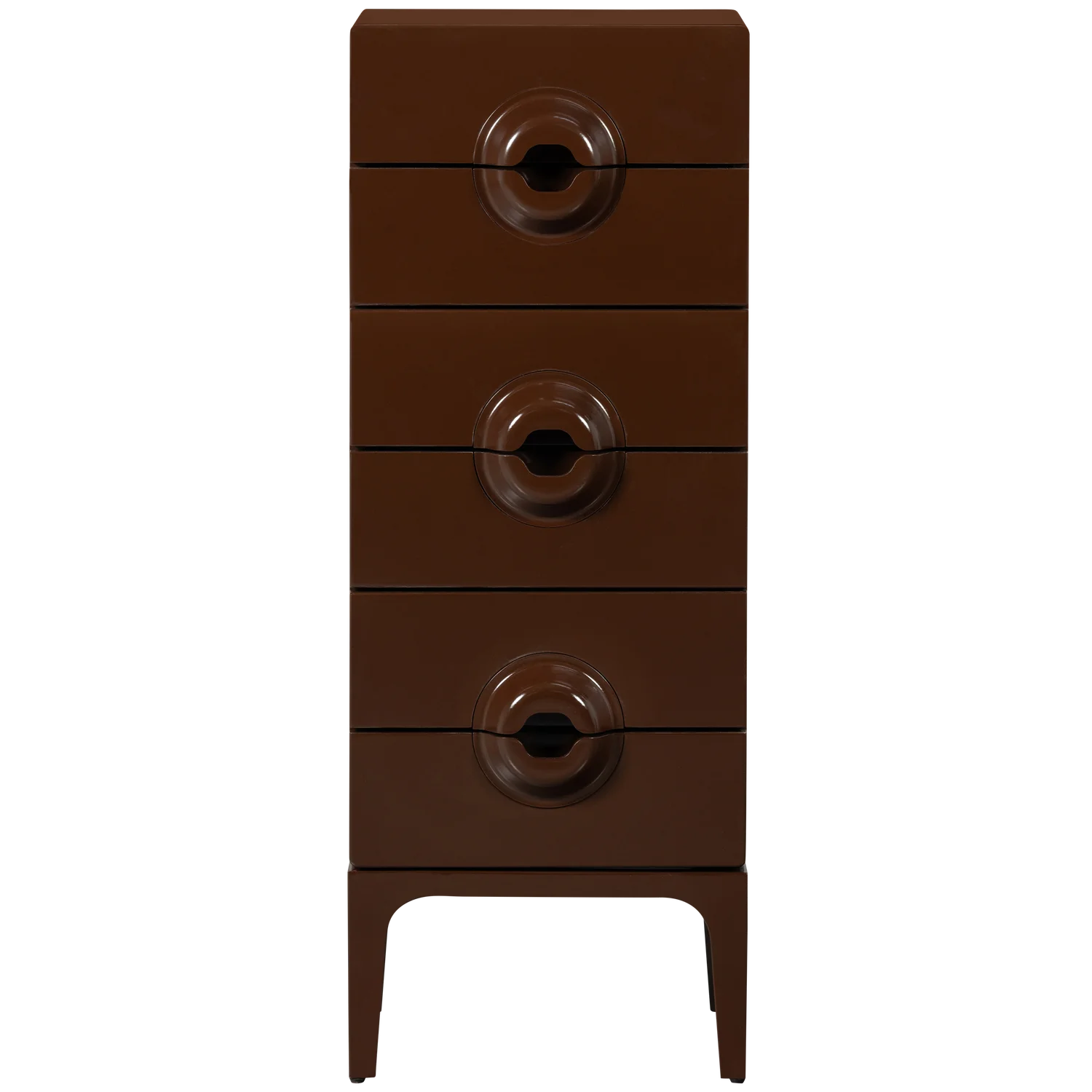 WOOOD - Merge ladekast 6 lades bruin/rood