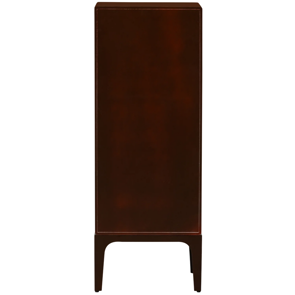 WOOOD - Merge ladekast 6 lades bruin/rood