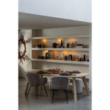 RUNA EETKAMERSTOEL CHENILLE DONKERZAND