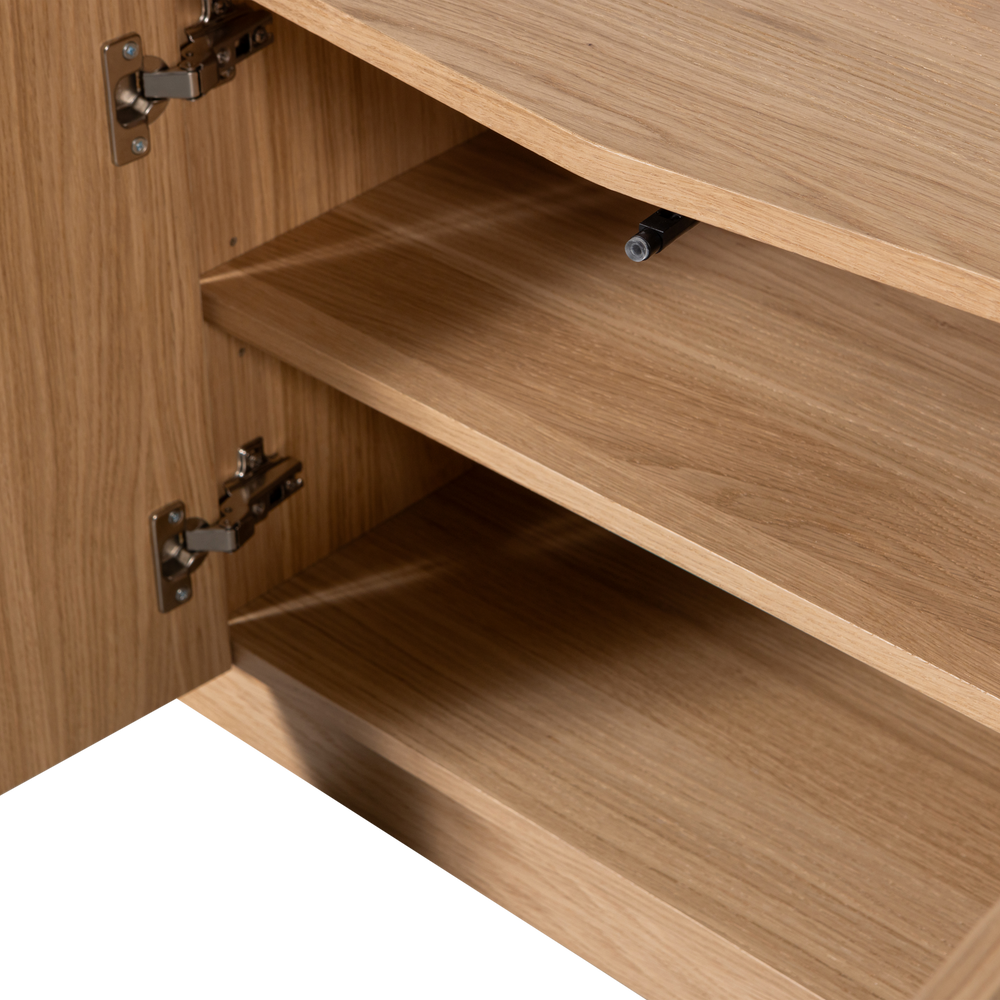 ZUMA TV MEUBEL 133 CM EIKEN FINEER TRANSPARANT [fsc]