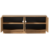 ZUMA TV MEUBEL 133 CM EIKEN FINEER TRANSPARANT [fsc]