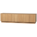 ZUMA TV MEUBEL 200 CM EIKEN FINEER TRANSPARANT [fsc]