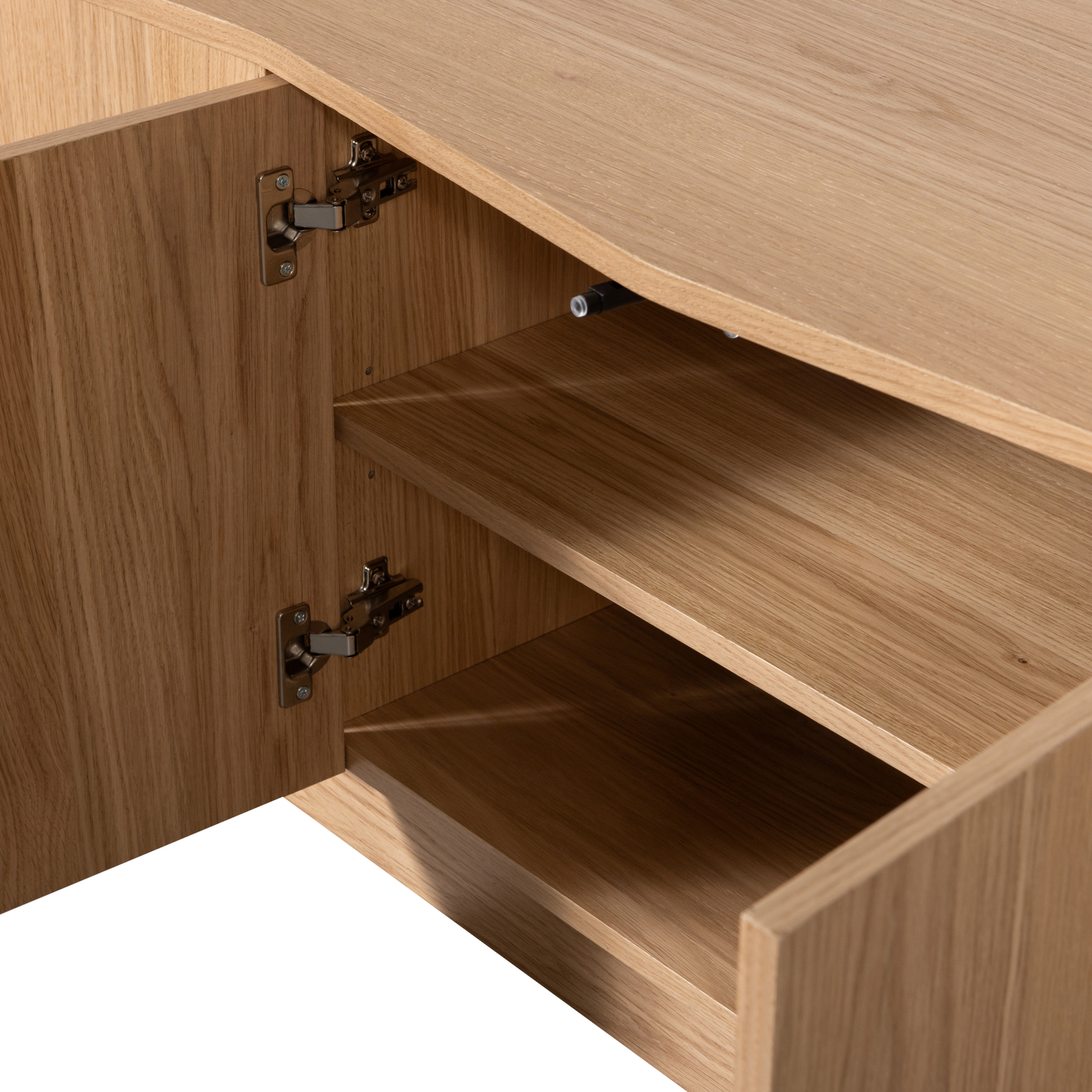 ZUMA TV MEUBEL 200 CM EIKEN FINEER TRANSPARANT [fsc]