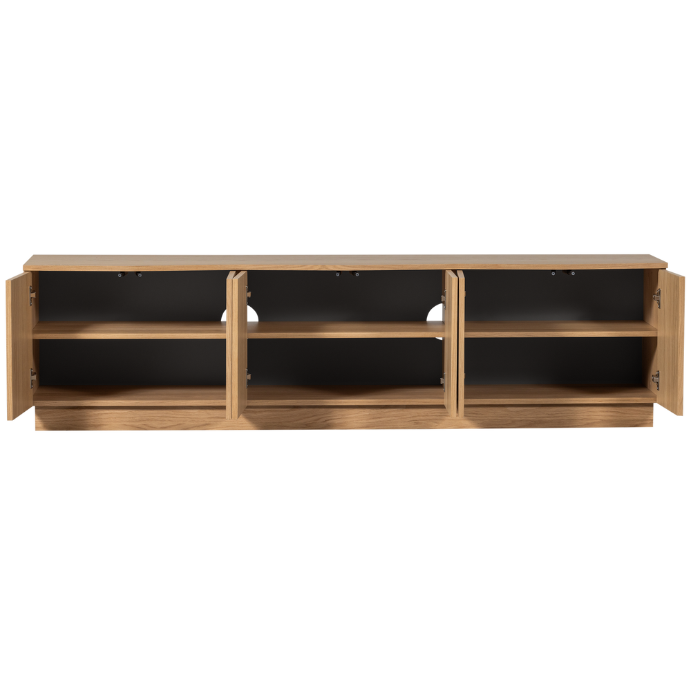 ZUMA TV MEUBEL 200 CM EIKEN FINEER TRANSPARANT [fsc]