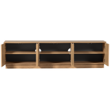 ZUMA TV MEUBEL 200 CM EIKEN FINEER TRANSPARANT [fsc]