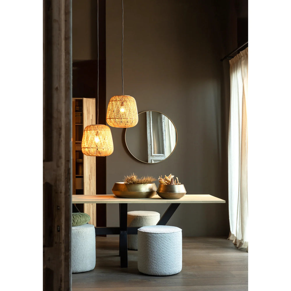 WOOOD - Poef Sara hoog 46xØ46 creme