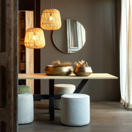 DOUTZEN SPIEGEL METAAL GOUD O80 CM