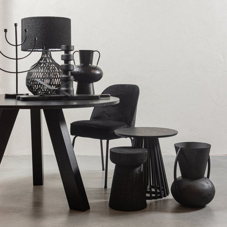 VOGUE EETKAMERSTOEL VELVET ZWART