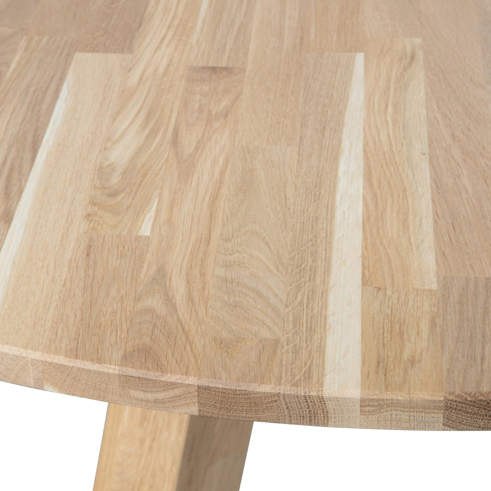 RHONDA EETTAFEL O129 CM EIKEN NATUREL [fsc]