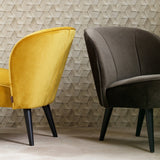 SARA FAUTEUIL VELVET OKER