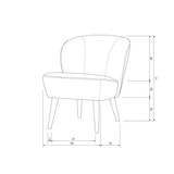 SARA FAUTEUIL VELVET ARMY