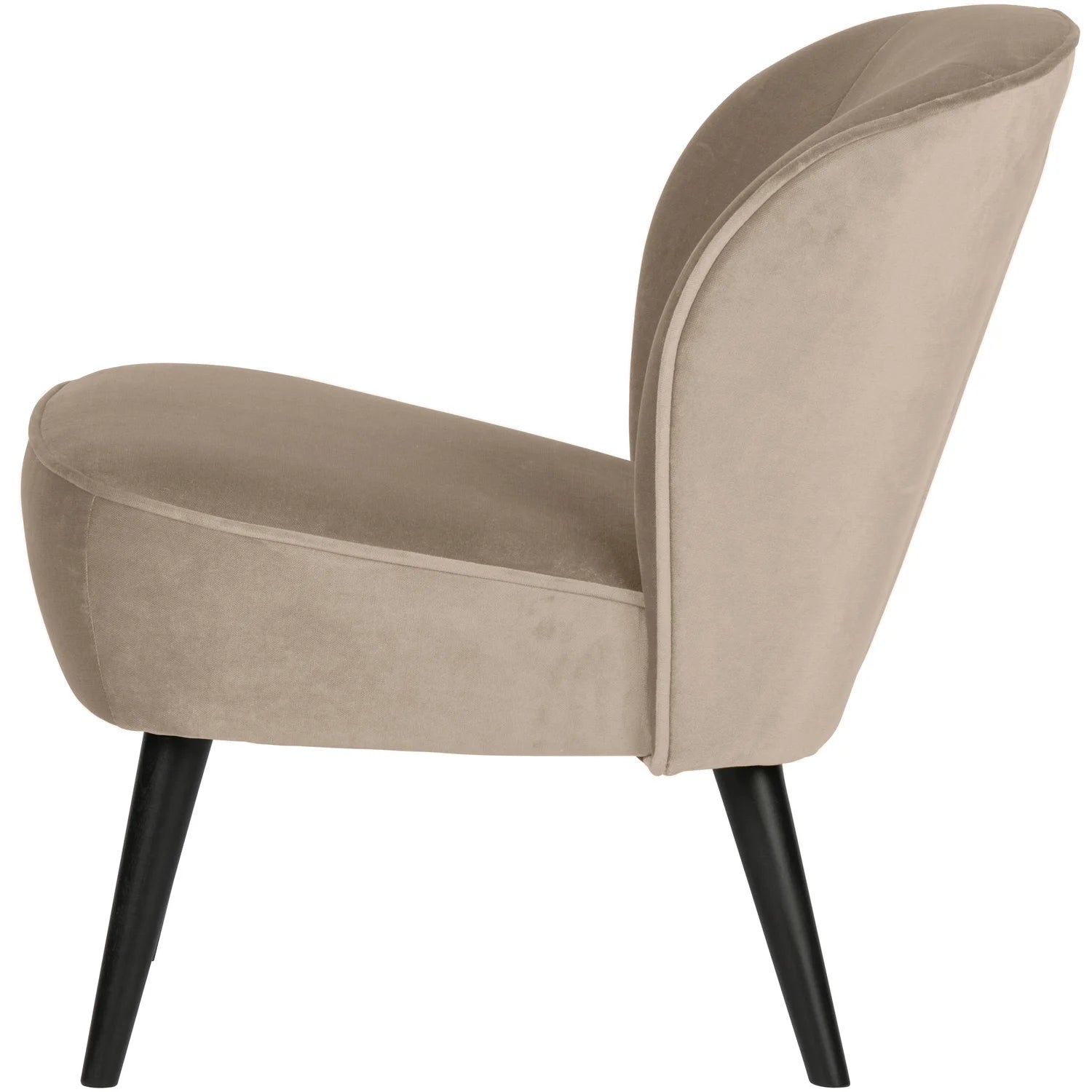 WOOOD - Sara fauteuil fluweel khaki