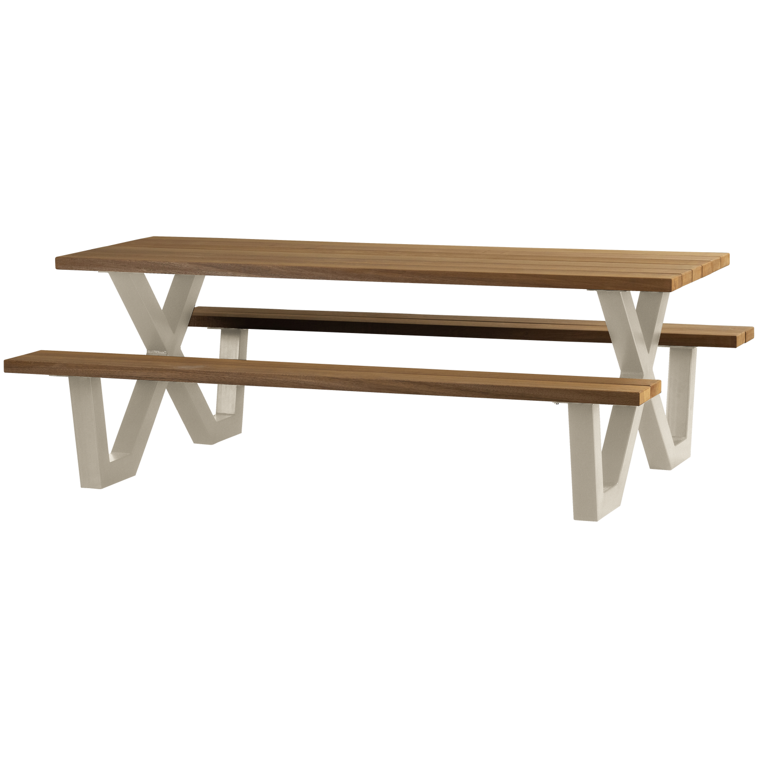 TABLO TUIN PICKNICKTAFEL AYOUS ZAND X-POOT METAAL [fsc]