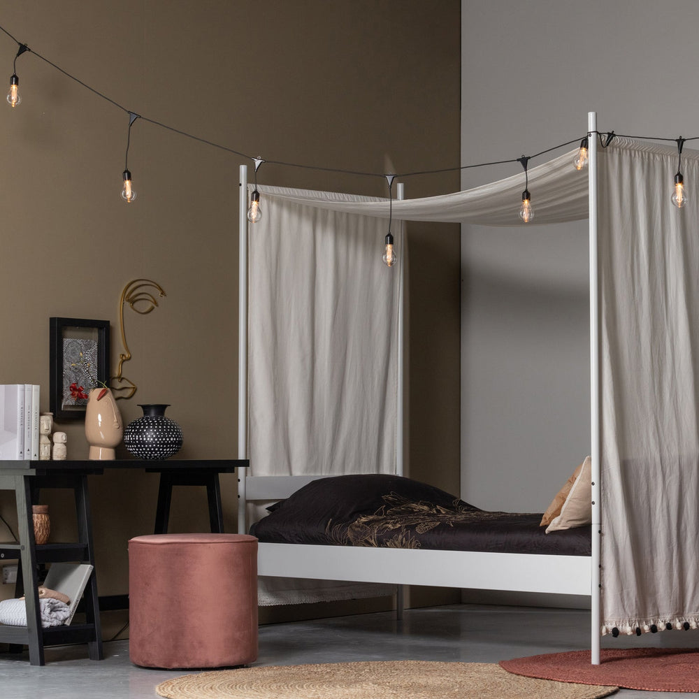 SARA POEF HOOG VELVET OUD ROZE 46xO46