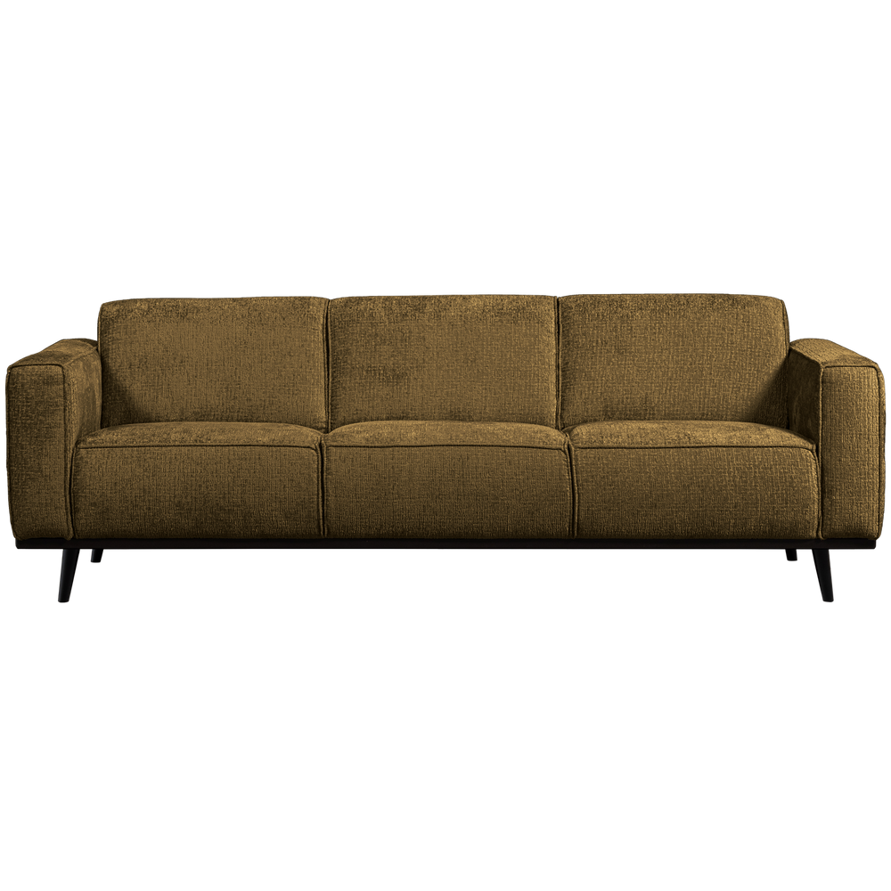 STATEMENT 3-ZITS BANK 230 CM STRUCTURE VELVET BRASS