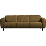 STATEMENT 3-ZITS BANK 230 CM STRUCTURE VELVET BRASS