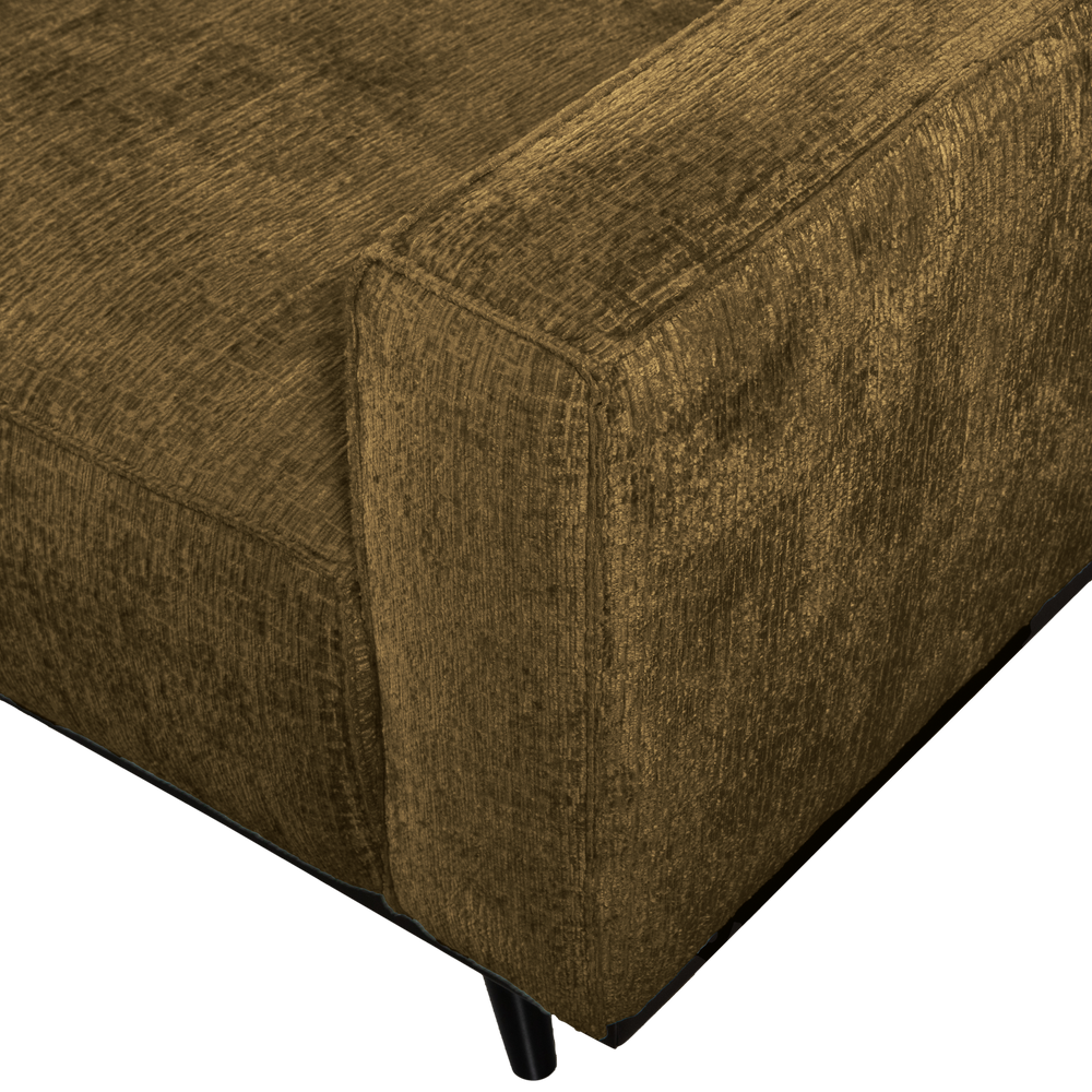 STATEMENT 3-ZITS BANK 230 CM STRUCTURE VELVET BRASS