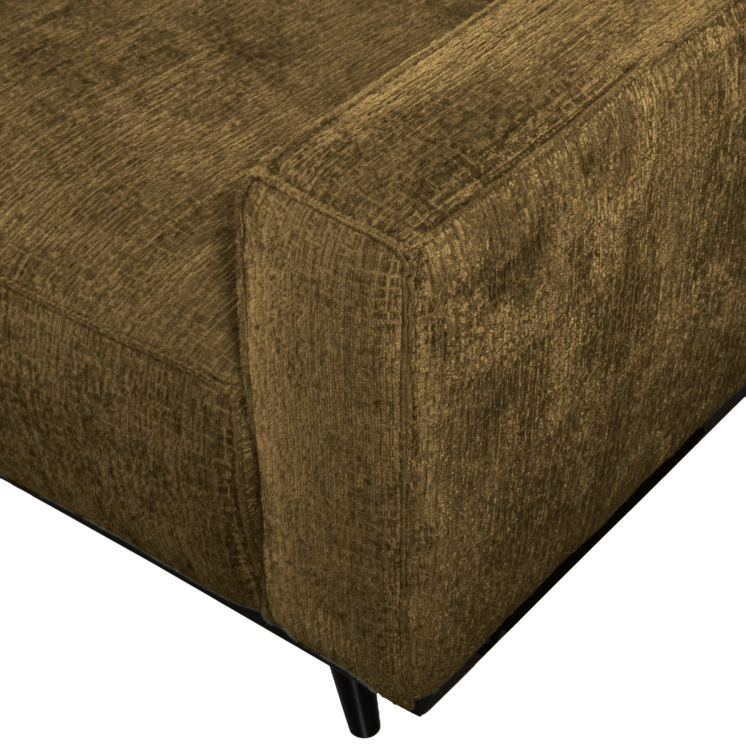 STATEMENT 3-ZITS BANK 230 CM STRUCTURE VELVET BRASS