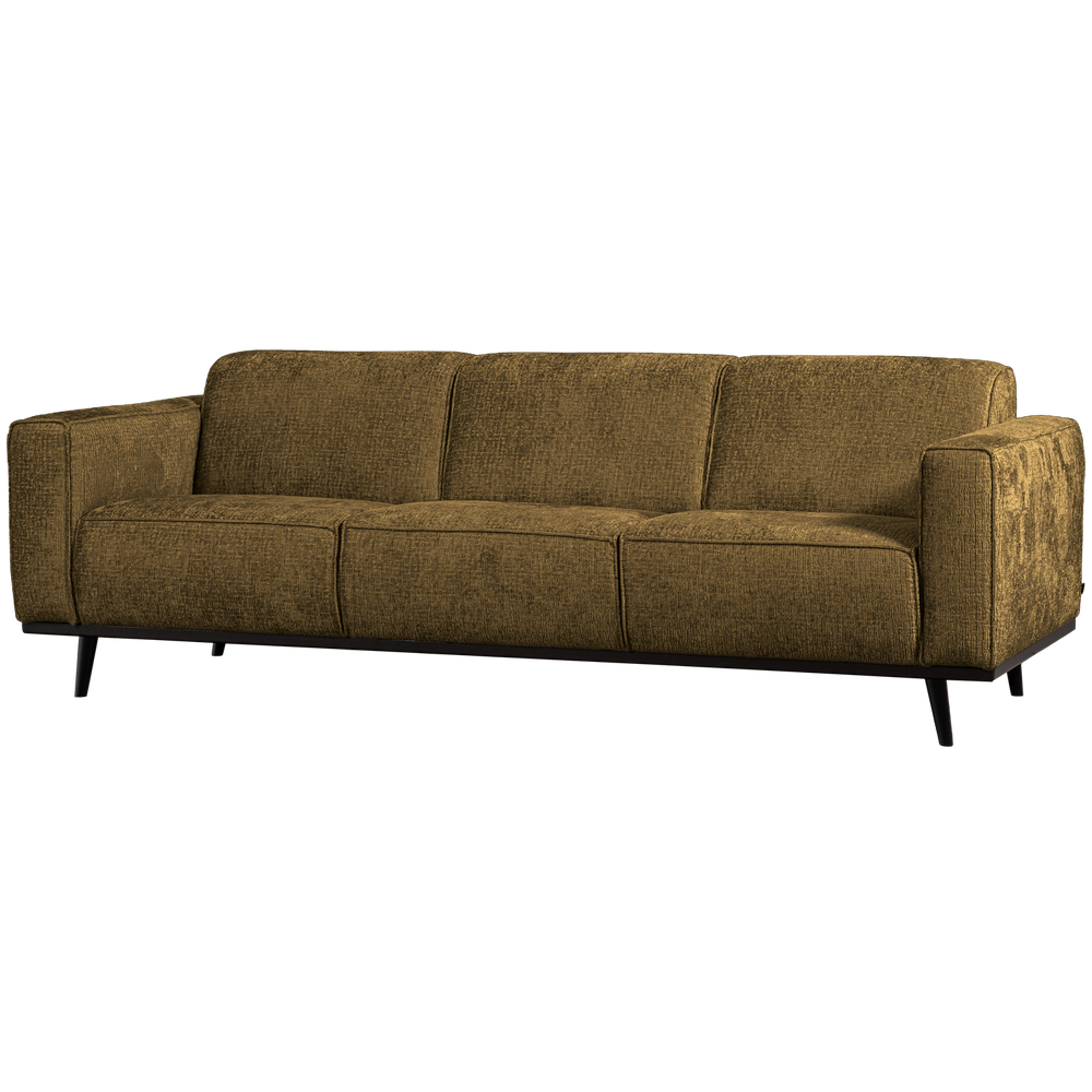 STATEMENT 3-ZITS BANK 230 CM STRUCTURE VELVET BRASS