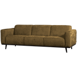 STATEMENT 3-ZITS BANK 230 CM STRUCTURE VELVET BRASS