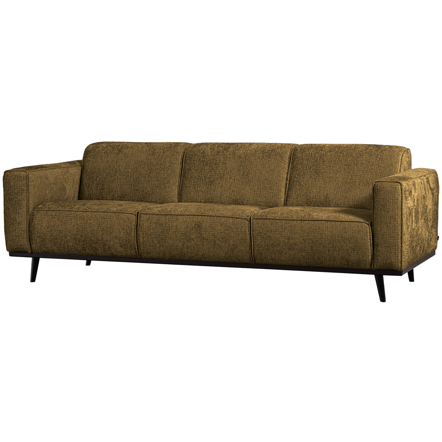 STATEMENT 3-ZITS BANK 230 CM STRUCTURE VELVET BRASS