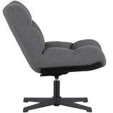 WOOOD - Vinny draaifauteuil bouclé antraciet