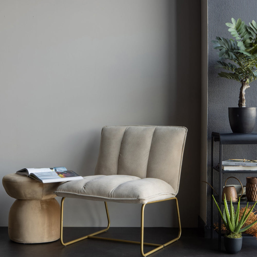 FIE FAUTEUIL RIBSTOF ZAND