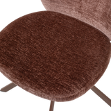 FEMKE EETKAMERSTOEL CHENILLE BRUIN