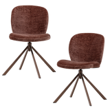 FEMKE EETKAMERSTOEL CHENILLE BLAUW