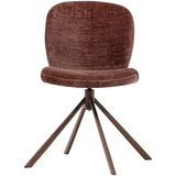 FEMKE EETKAMERSTOEL CHENILLE BRUIN