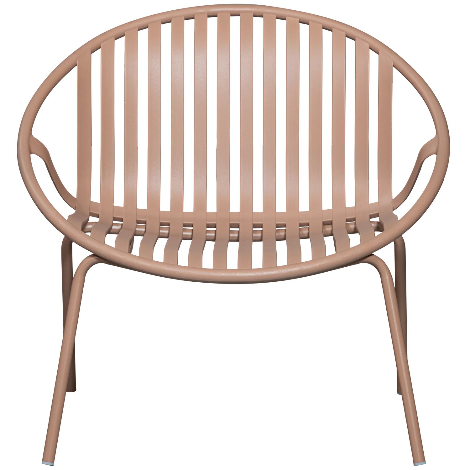 WOOOD - Bruce tuin fauteuil + hocker pp/metaal zalm roze