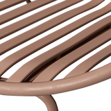 WOOOD - Bruce tuin fauteuil + hocker pp/metaal zalm roze