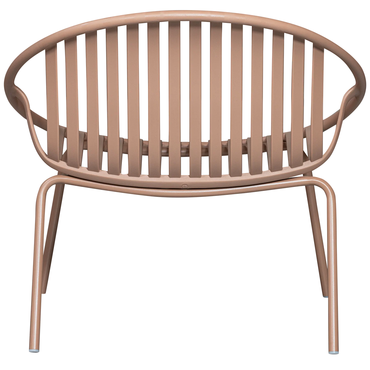 WOOOD - Bruce tuin fauteuil + hocker pp/metaal zalm roze