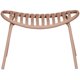 WOOOD - Bruce tuin fauteuil + hocker pp/metaal zalm roze