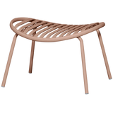 WOOOD - Bruce tuin fauteuil + hocker pp/metaal zalm roze