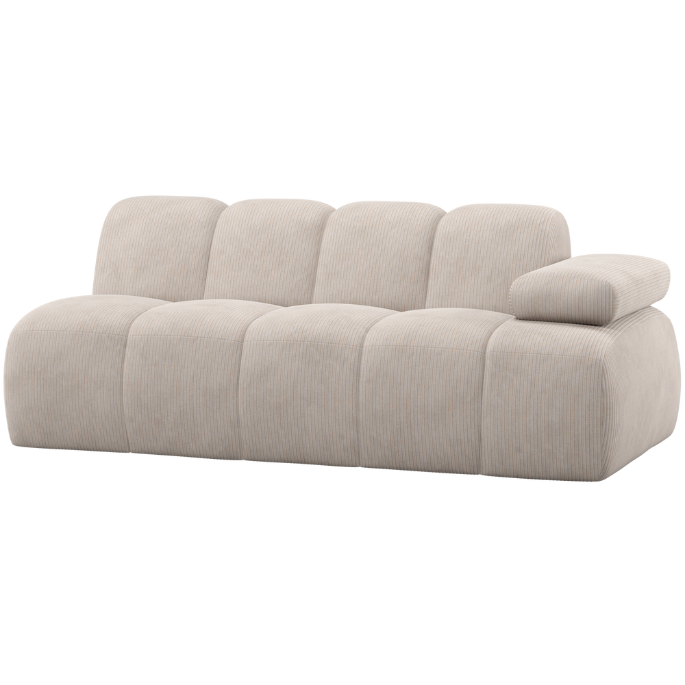 MOJO 2-ZITS ELEMENT ARM RECHTS RIBSTOF ECRU