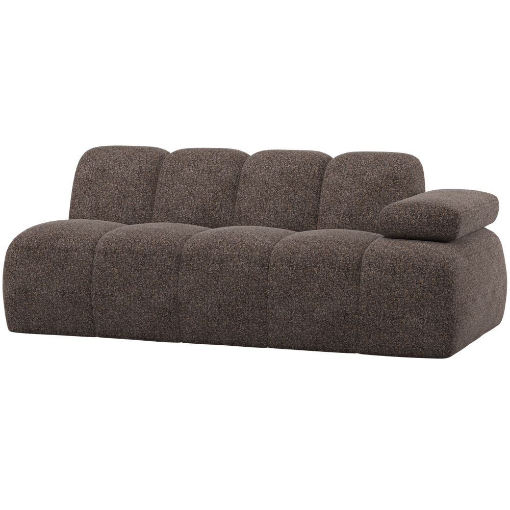 MOJO 2-ZITS ELEMENT ARM RECHTS WOLLIG BRUIN