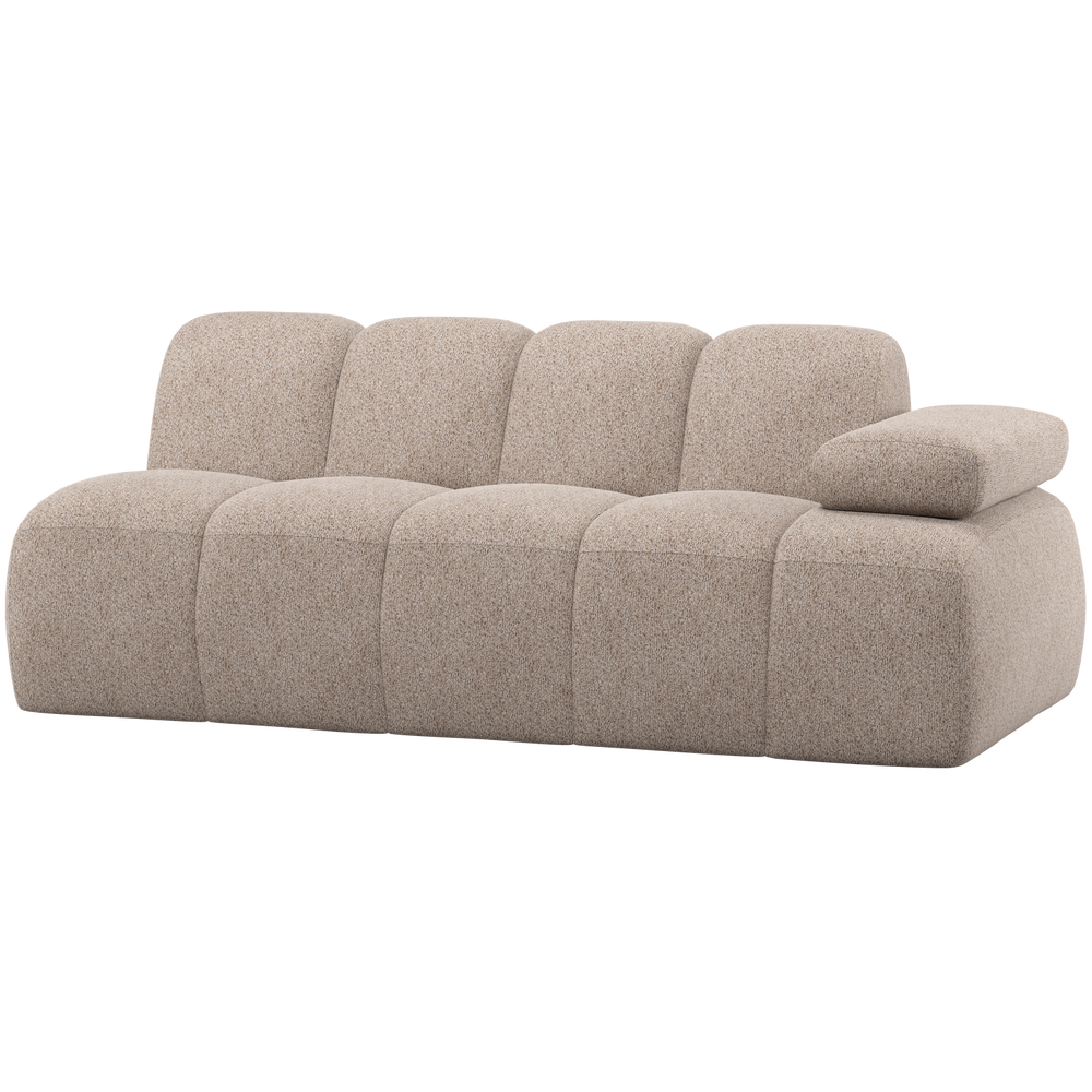 MOJO 2-ZITS ELEMENT ARM RECHTS WOLLIG DONKERZAND