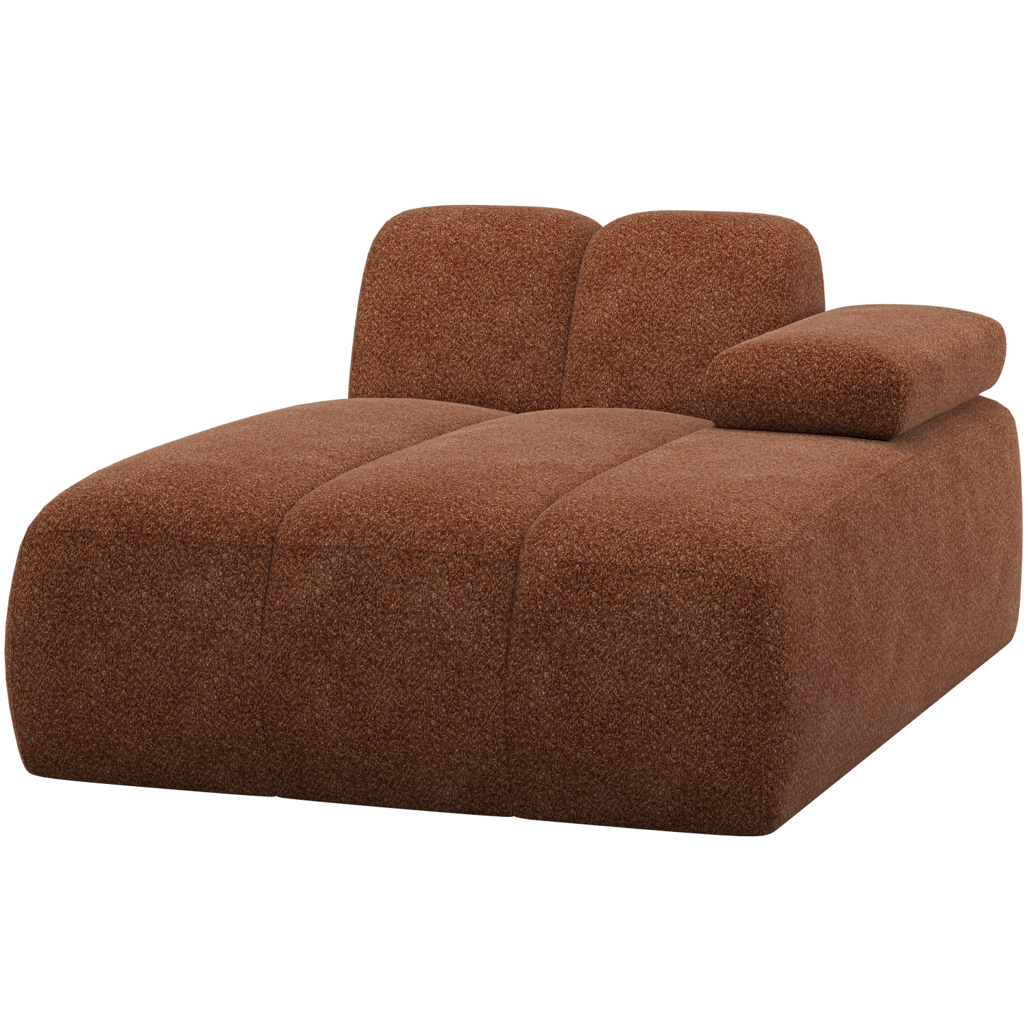 MOJO CHAISE LONGUE ELEMENT RECHTS WOLLIG ROESTBRUIN