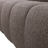 MOJO EETBANK 164 CM MET RUGLEUNING BOUCLE BRUIN MELANGE