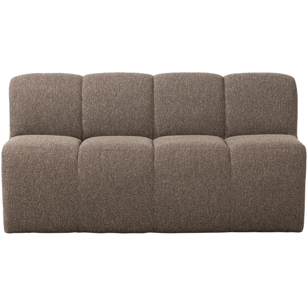 MOJO EETBANK 164 CM MET RUGLEUNING BOUCLE BRUIN MELANGE