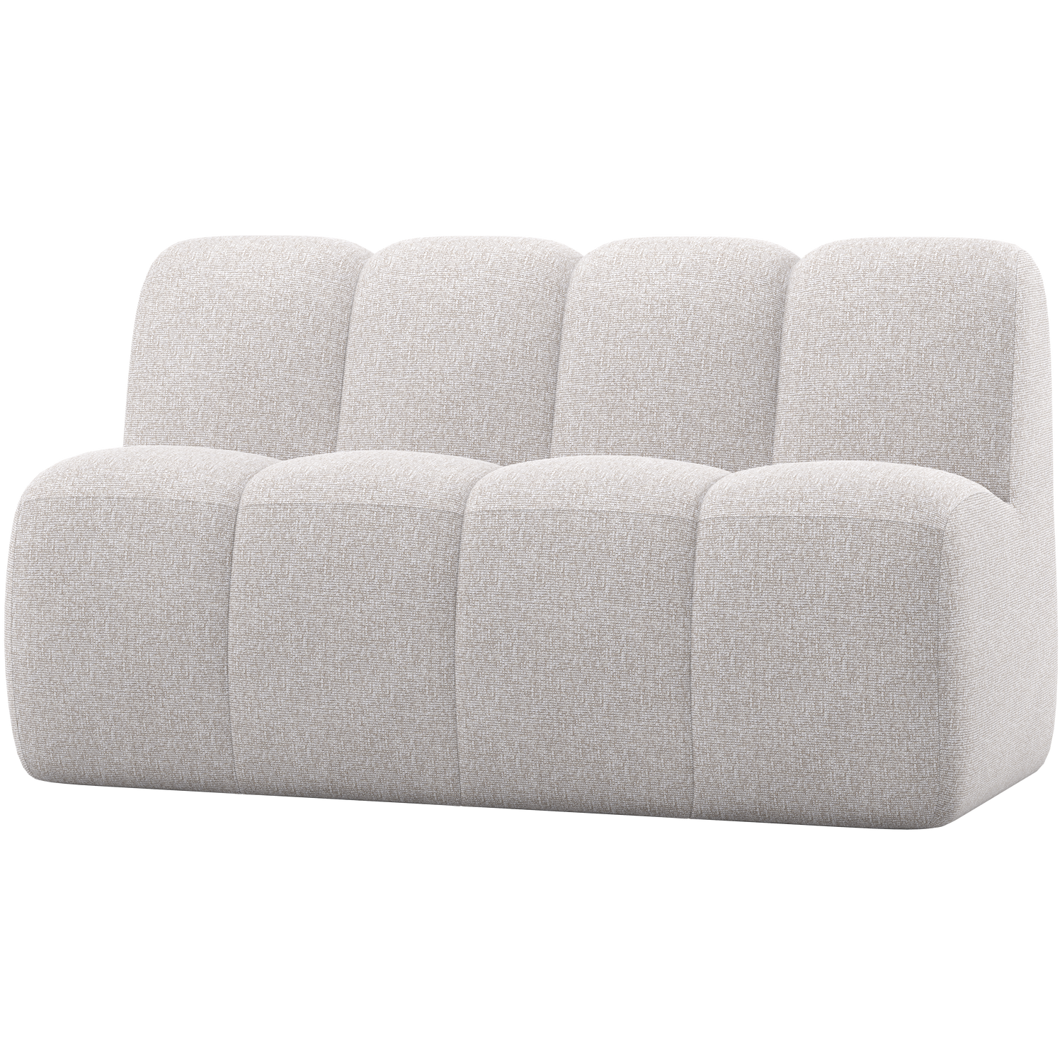 MOJO EETBANK 164 CM MET RUGLEUNING BOUCLE ECRU MELANGE