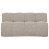 MOJO EETBANK 164 CM MET RUGLEUNING BOUCLE BEIGE MELANGE