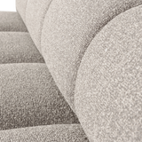 MOJO EETBANK 164 CM MET RUGLEUNING BOUCLE BEIGE MELANGE