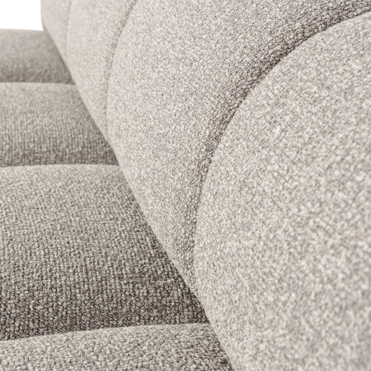 MOJO EETBANK 164 CM MET RUGLEUNING BOUCLE BEIGE MELANGE