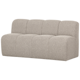 MOJO EETBANK 164 CM MET RUGLEUNING BOUCLE BEIGE MELANGE