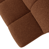 MOJO EETBANK 164 CM MET RUGLEUNING BOUCLE ROESTBRUIN MEL