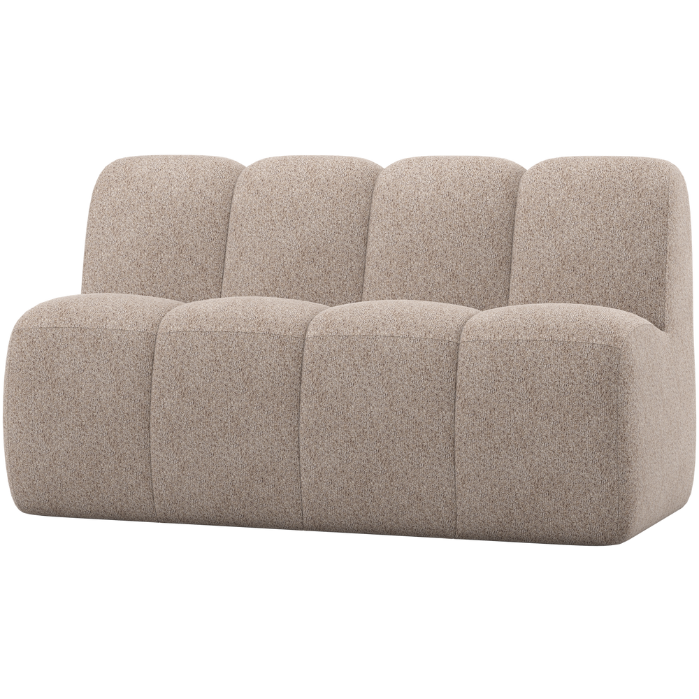 MOJO EETBANK 164 CM MET RUGLEUNING WOLLIG DONKERZAND