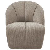 BePureHome - Mojo draaifauteuil geweven ribstof donkerzand